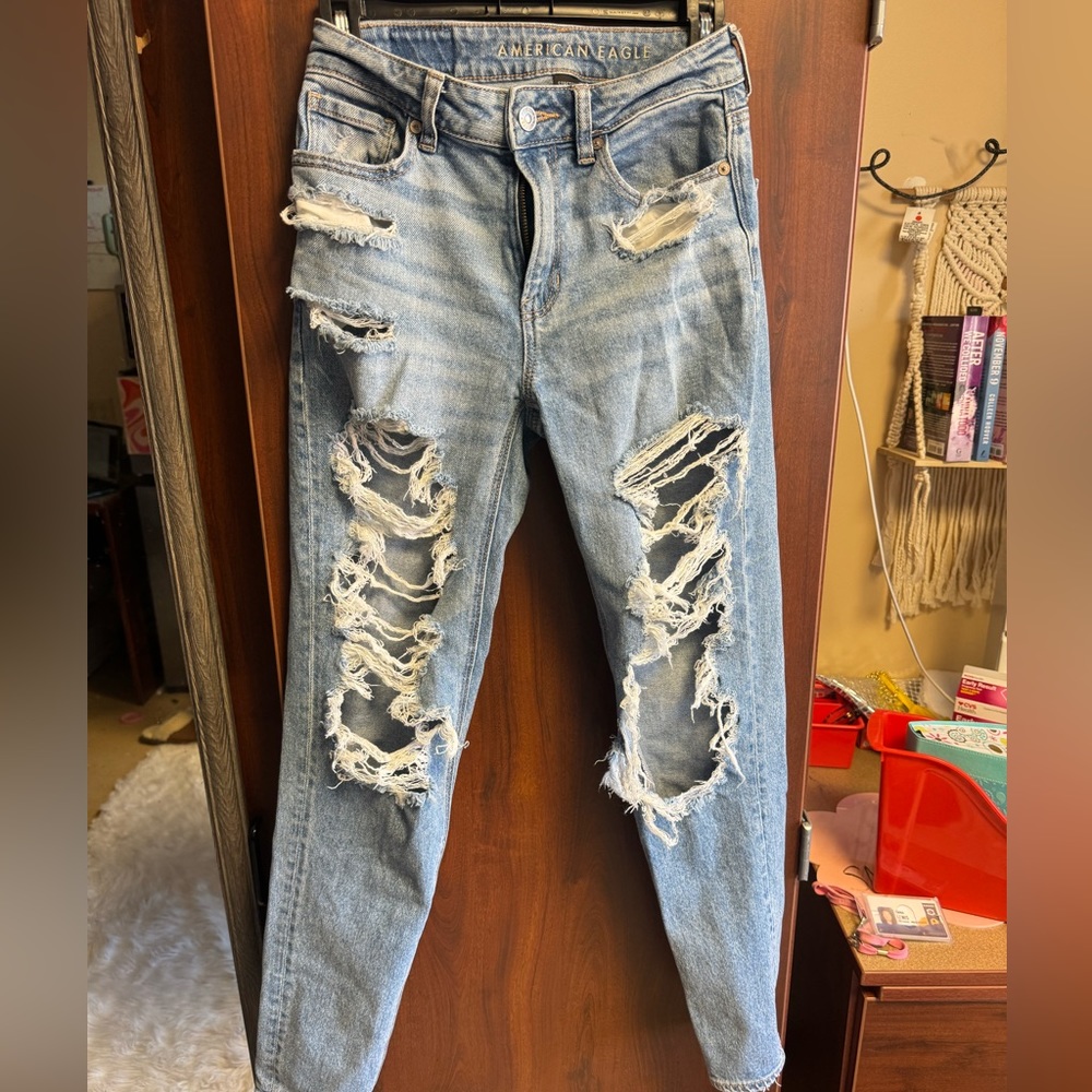 Light blue mom jeans